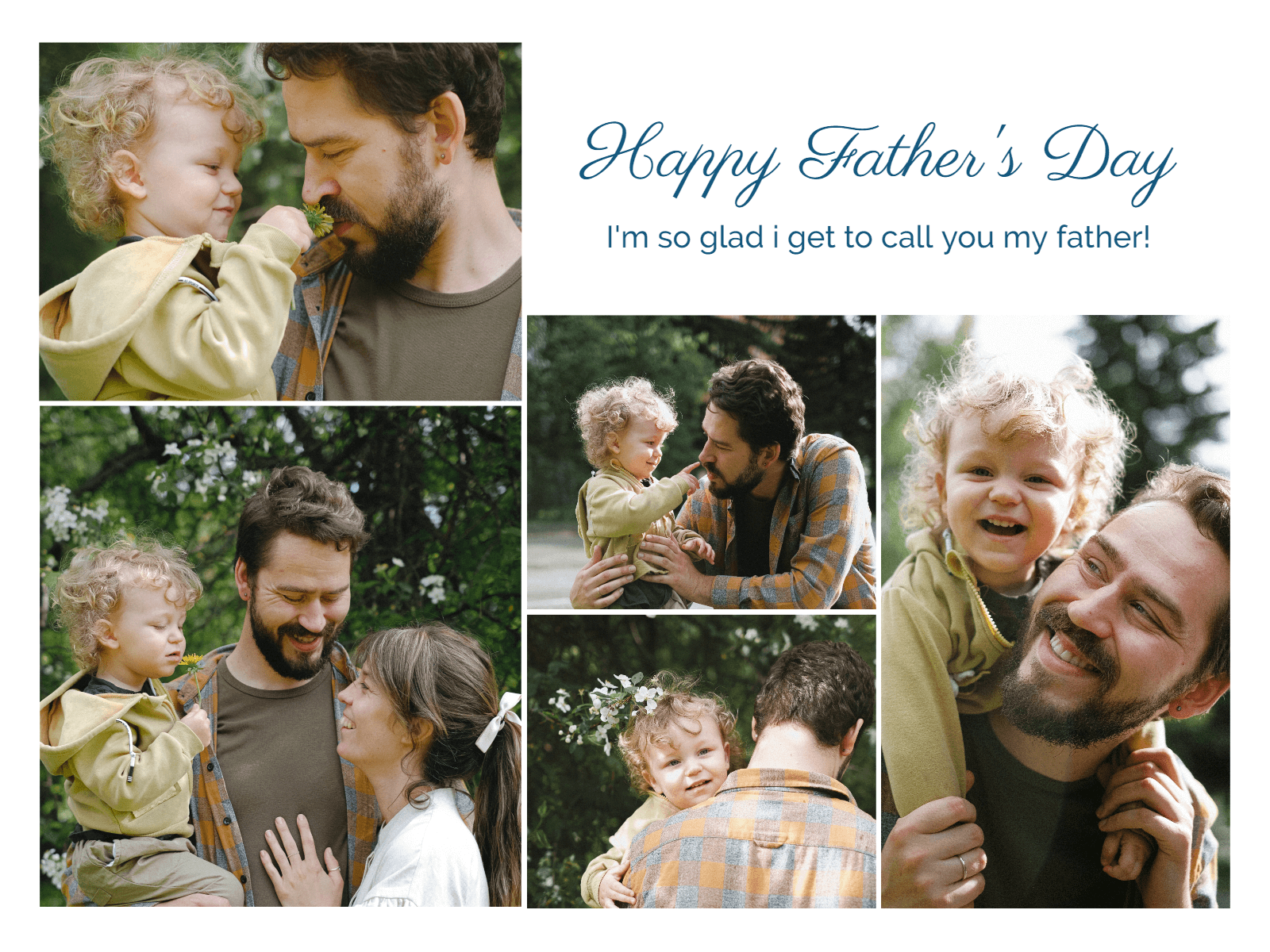 Fotor Happy Fathers Day Photo Grids Template