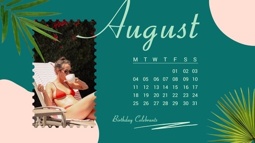 Calendrier photo vert frais