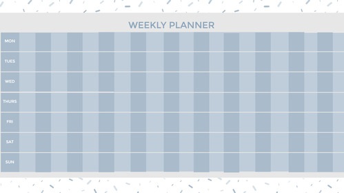Calendrier hebdomadaire classique gris