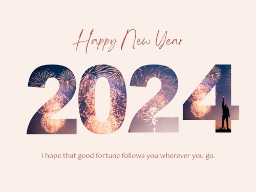 Karta Szczęśliwego Nowego Roku 2024