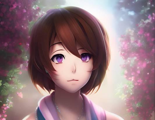 Personaje de chica anime kawaii