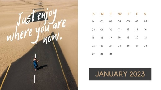 Calendrier photo inspirant minimaliste