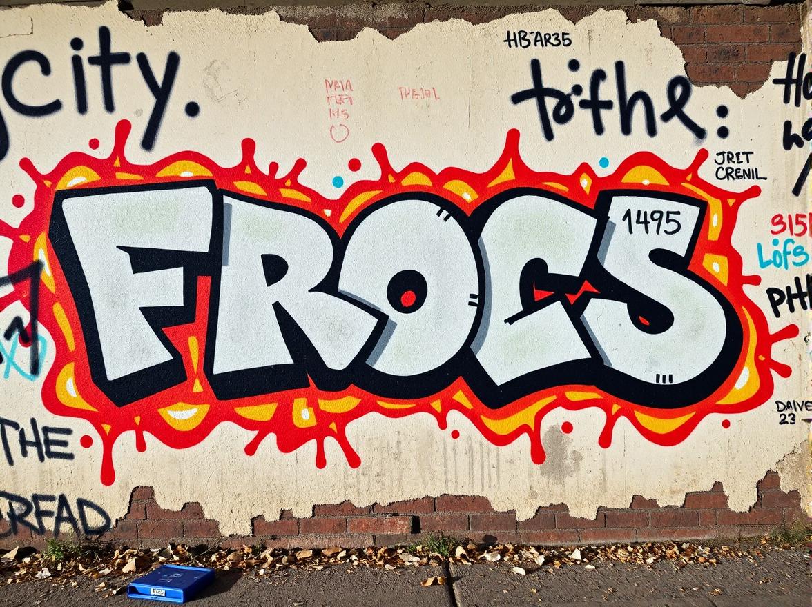 Old school graffiti letters