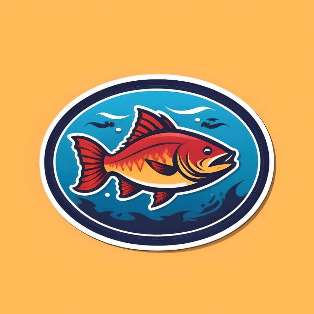 Oval sticker