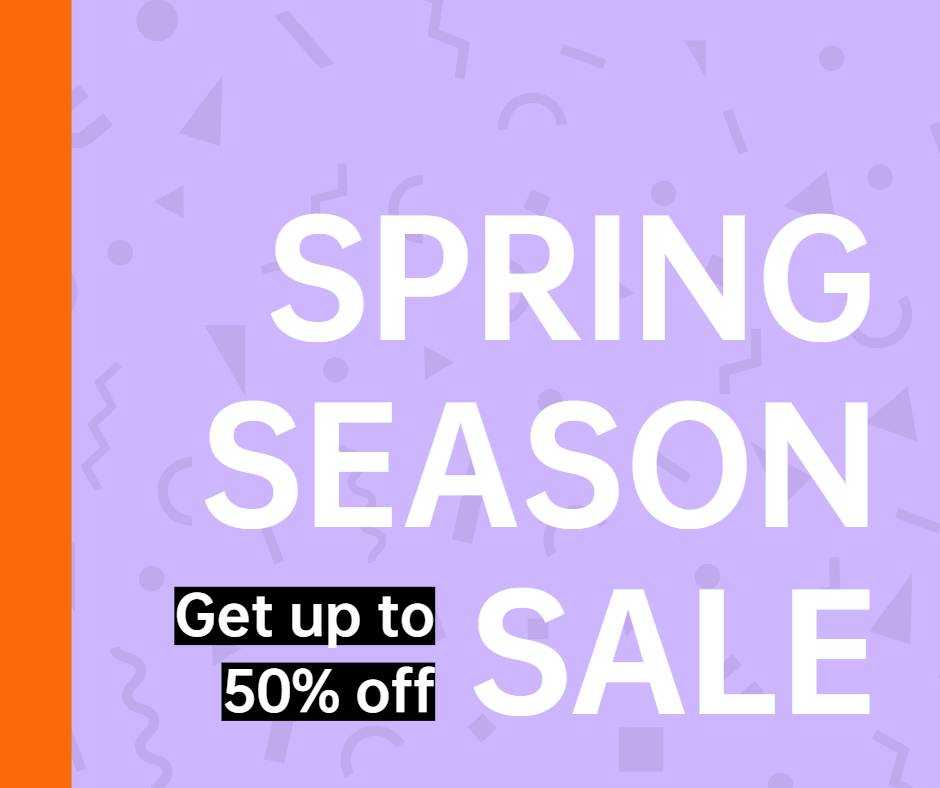 Plantilla de publicación de Facebook de venta de temporada de primavera púrpura