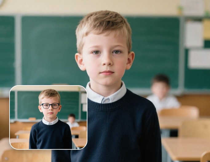 Remove Glasses from Kid Photos