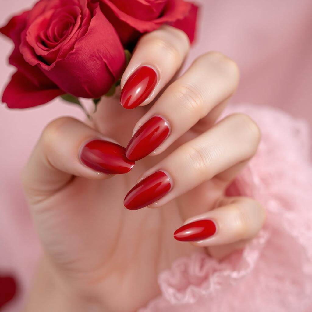 Romantic Red Nails