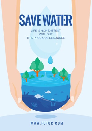 Conception d'Affiche sur l'Économie de l'Eau