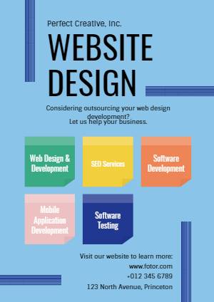 Exemple d'Affiche de Conception de Site Web