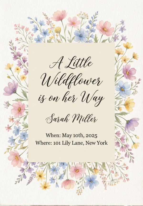 Simple Baby Shower Invite