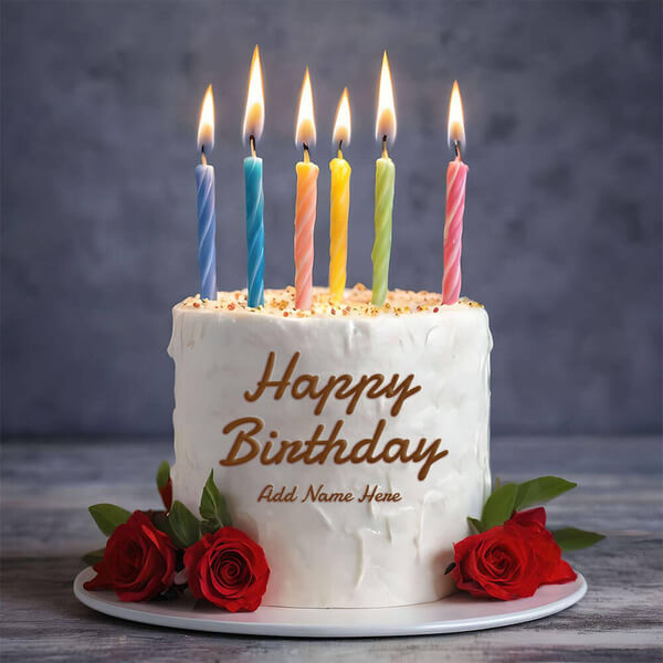 Simple Mini Birthday Cake With Name to Edit