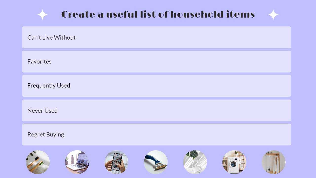 Soft Purple Simple Household Tier List
