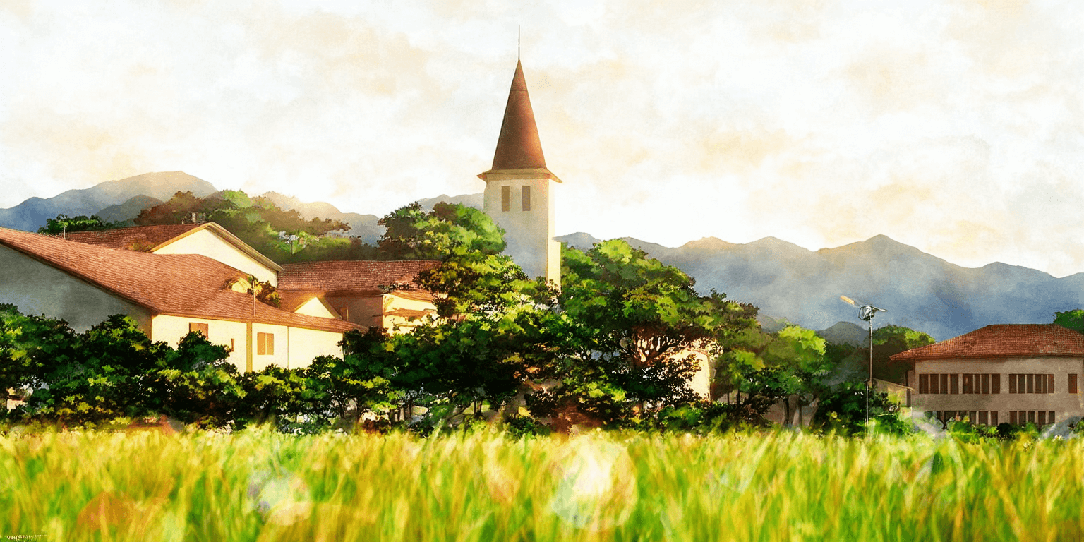 Un pueblo de dibujos animados
