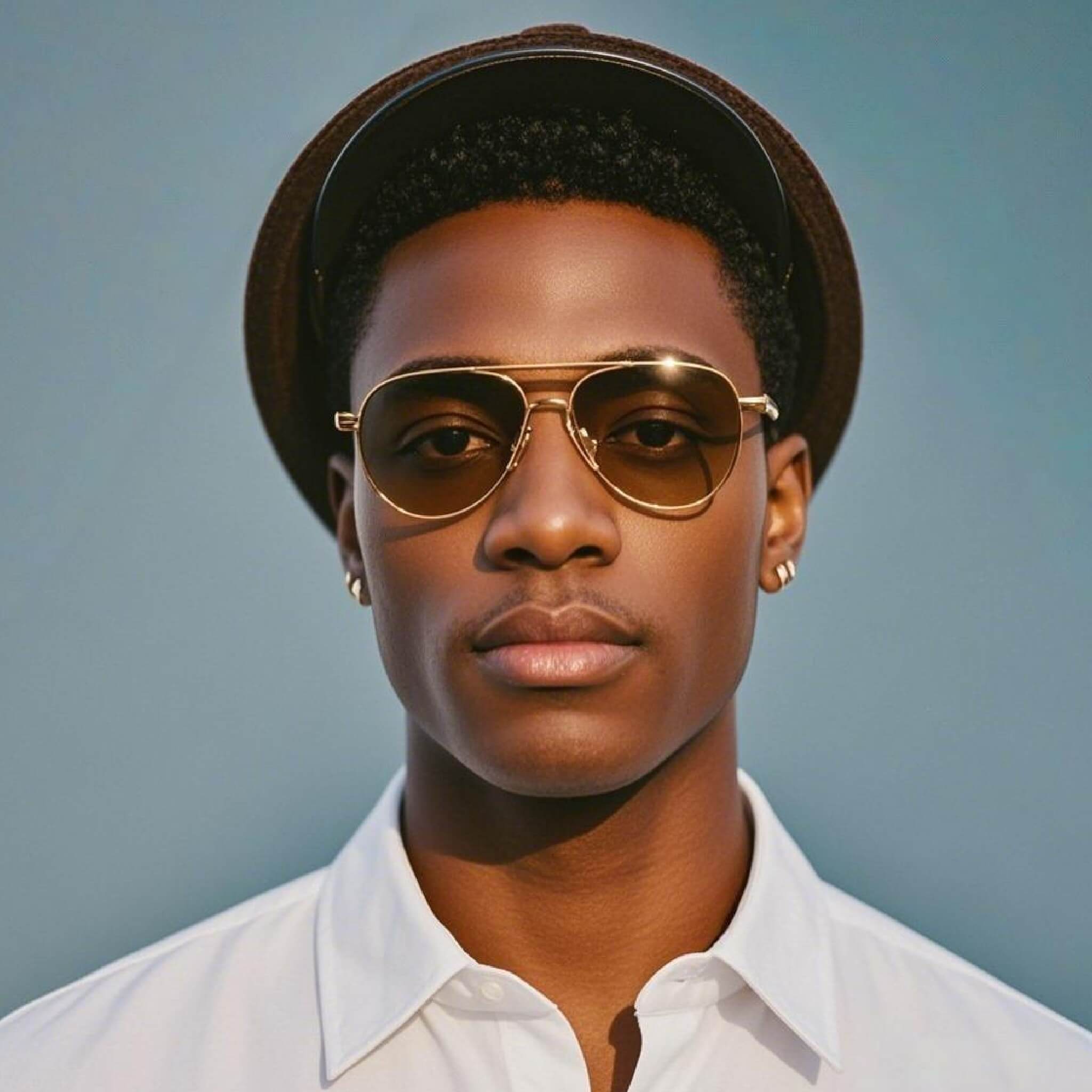 [Cliquez pour essayer] Lunettes de soleil Aviateur dorées
