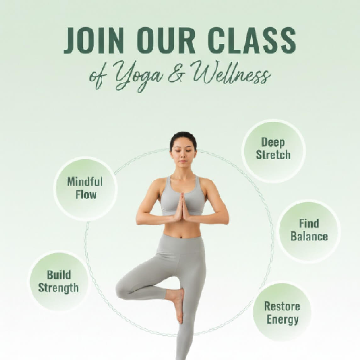 A yoga studio seasonal class schedule
