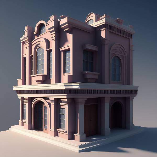 An ai generated architecture design made by ai 3D image generator