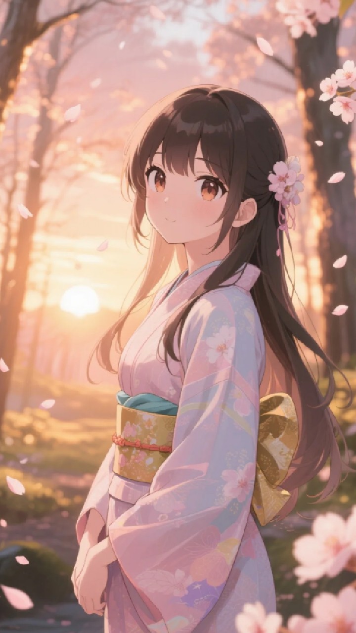 Fond d'écran anime d'une belle fille