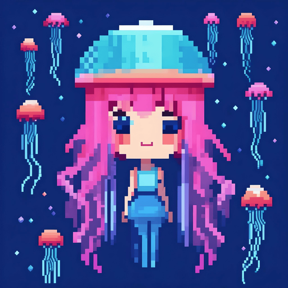 An nft of a cute anime girl