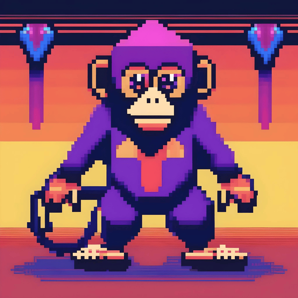 An nft of a cute chimpanzee
