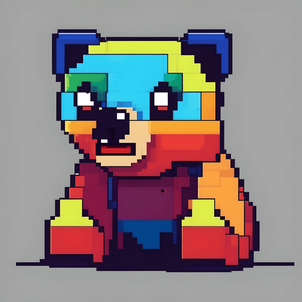 An nft of colorful bear