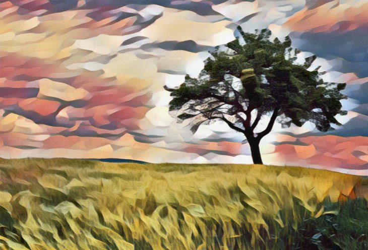 Immagine animata di un albero