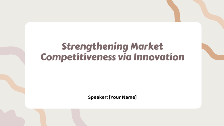 Beige simple market report presentation template