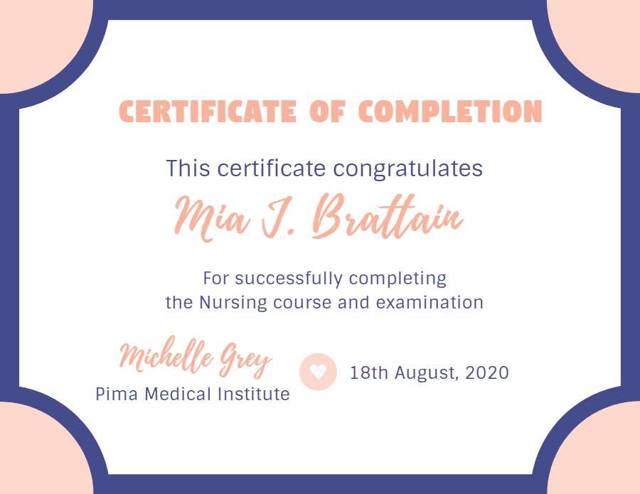 Certificate of completion 1