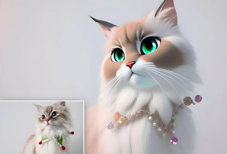 Fotorの無料オンラインディズニーフィルターで猫をディズニーキャラクターに変身させます