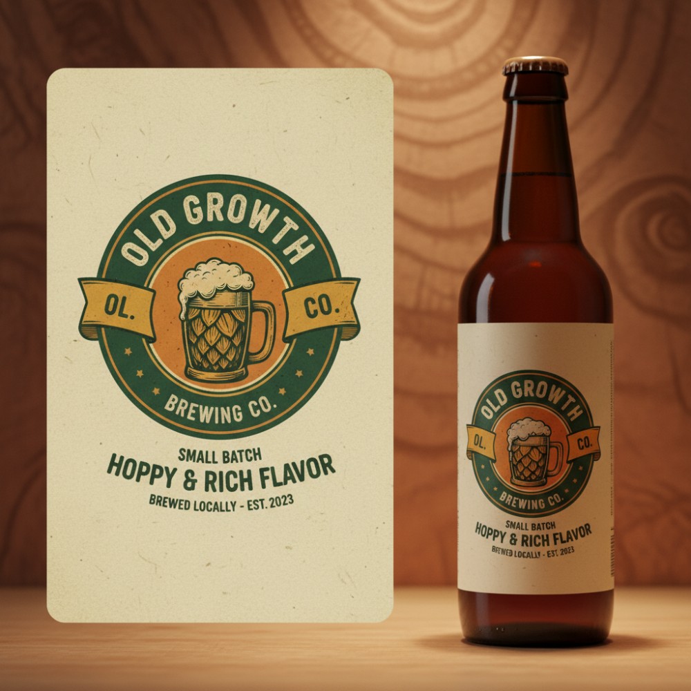 [Generate Similar Design] Handcrafted Craft Beer Bottle Label
