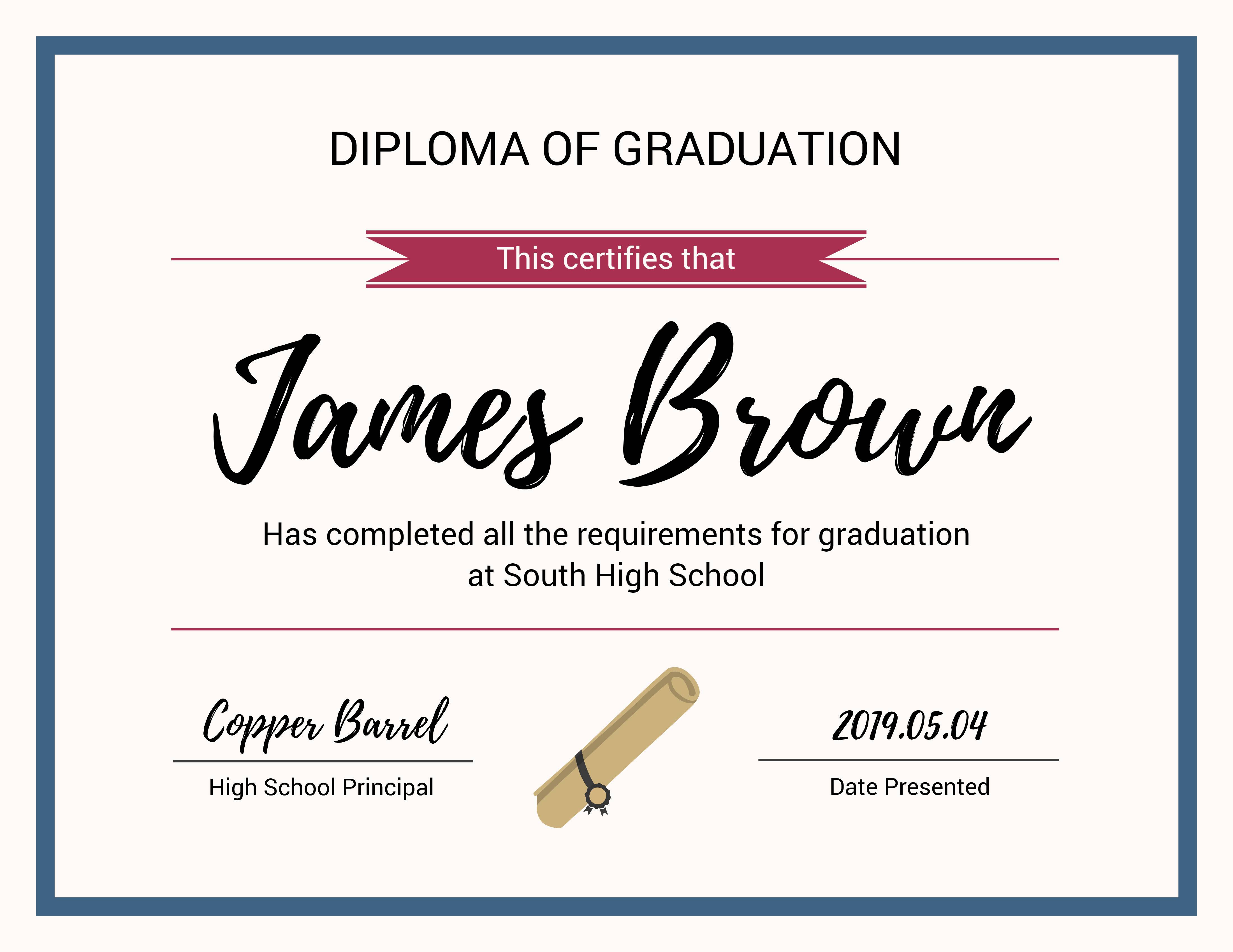 Diploma of graduation