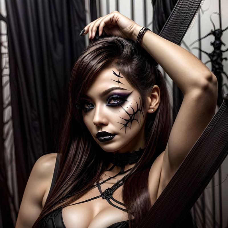 portrait femme avec filtre cicatrice