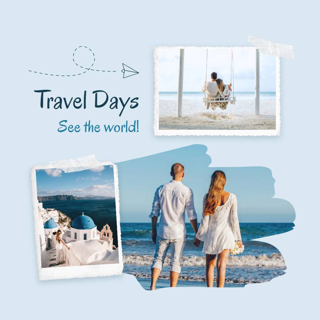 Fotor instagram post travel photo grid template