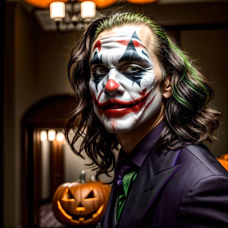 portrait homme avec filtre joker