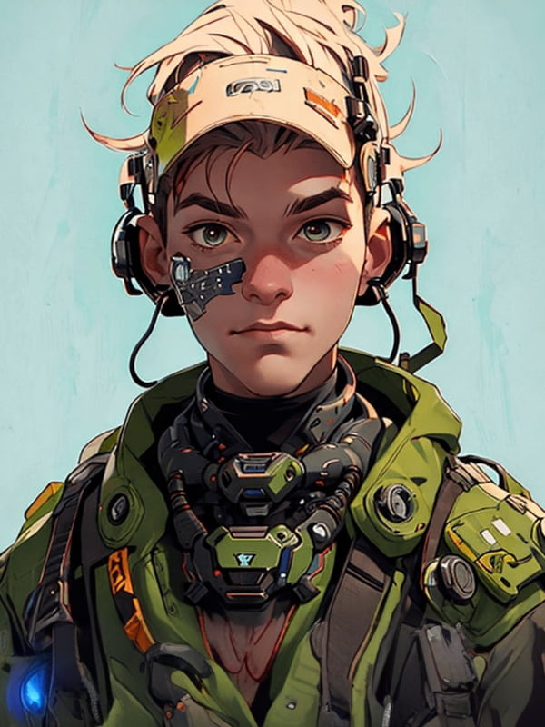Mecha male portrait