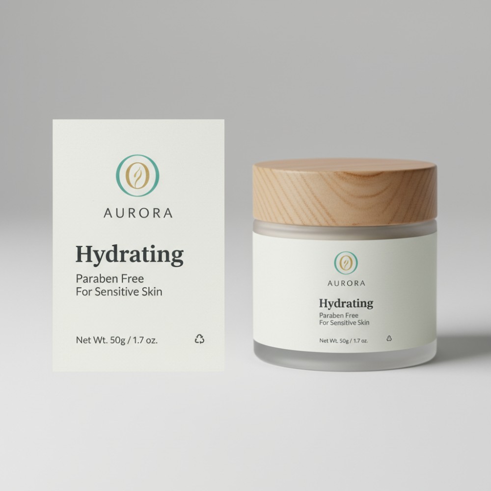 [Generate Similar Design] Minimalist Face Cream Jar Label