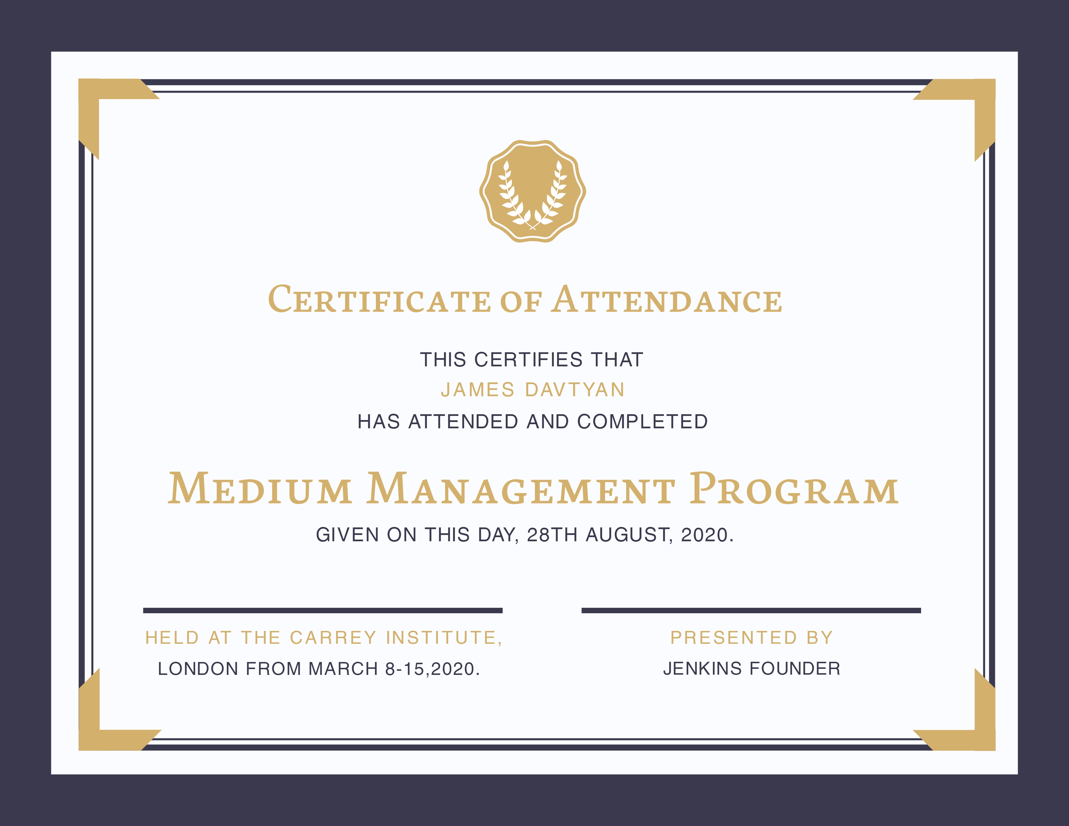 Official attendance