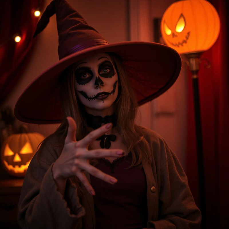 personne en costume de sorcière