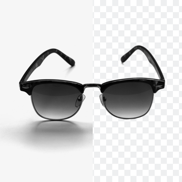 Hapus latar belakang dari gambar produk kacamata hitam dengan penghapus latar belakang Fotor untuk e-commerce