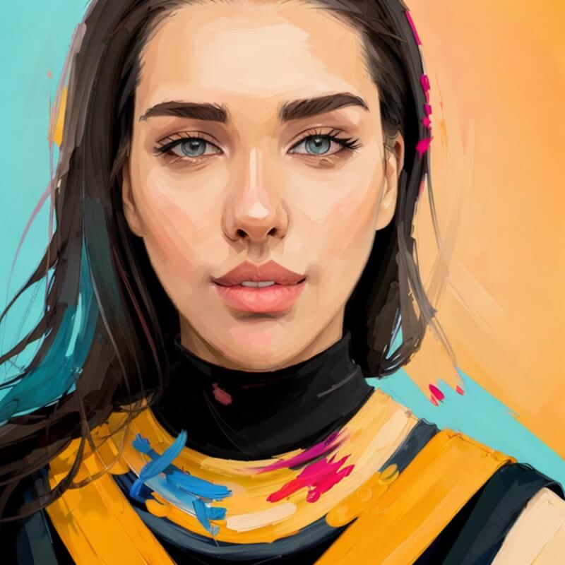 Avatar de mujer acuarela