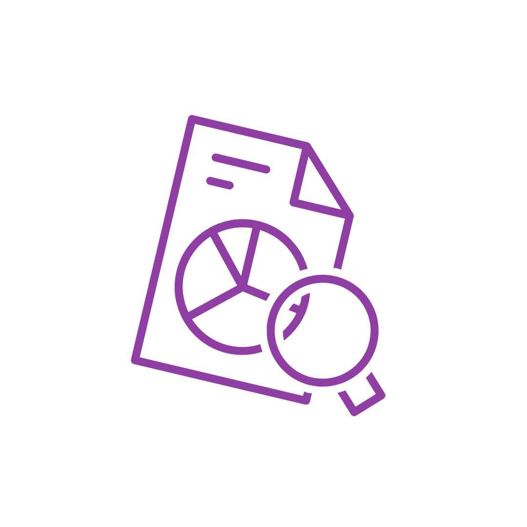 Web icon for data analysis