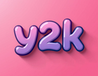 Style du texte 3D Y2K