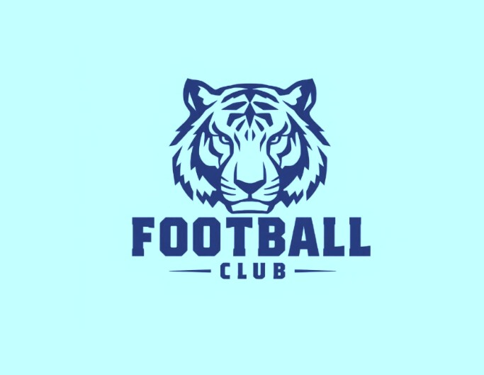 A football club mascot with a fierce tiger