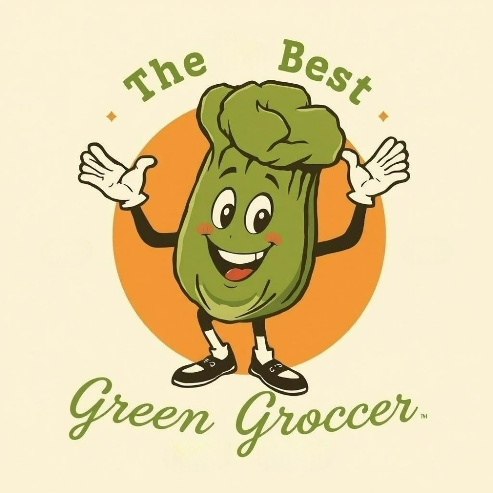 A retro lettuce mascot for a fruit and vegetable store