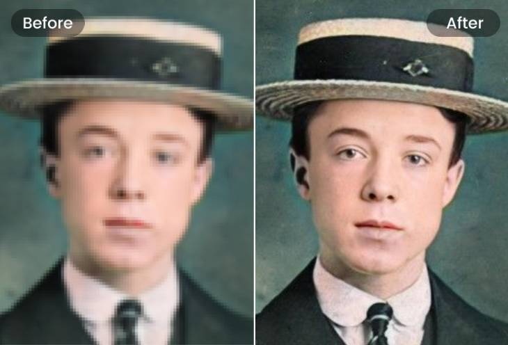 AI face enhancement