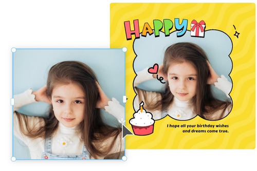 Add Birthday frame to photo online for free