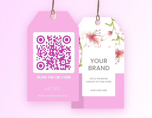 Apply instagram qr code to the label