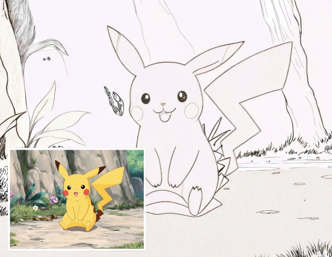 キャラクターの塗り絵