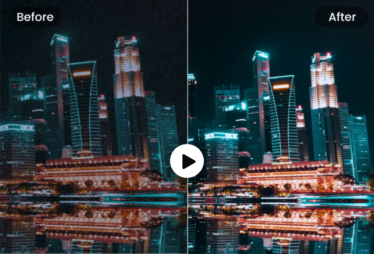 Enhance city night scene videos by reducing noise for improved quality
