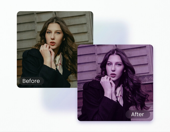 Filtre violet photo