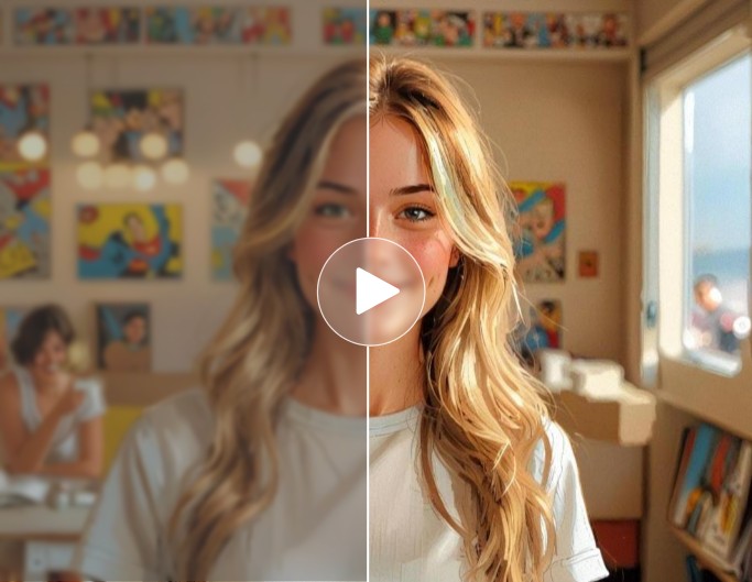 Fotor AI video quality enhancer